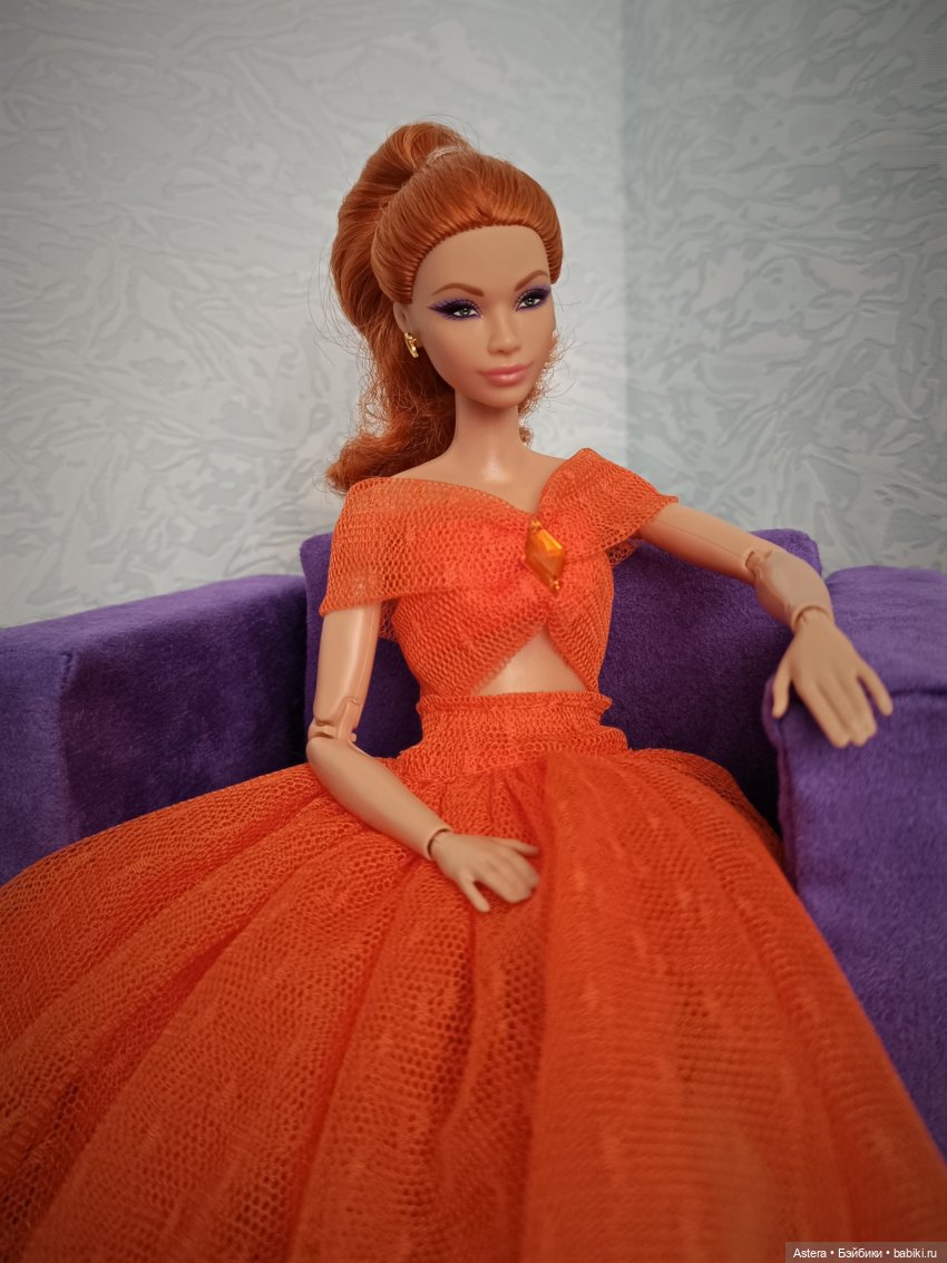 Фиолетовое кресло — Мебель для кукол и домиков: фото