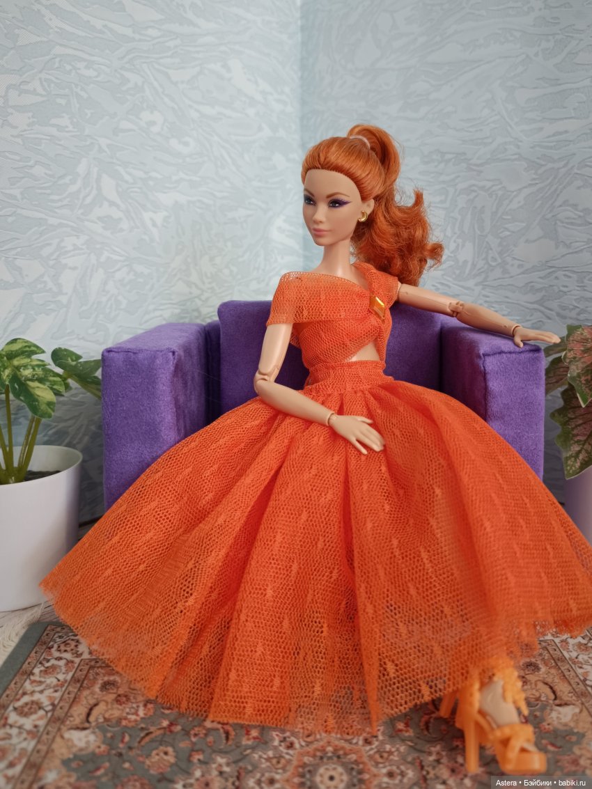 Фиолетовое кресло — Мебель для кукол и домиков: фото