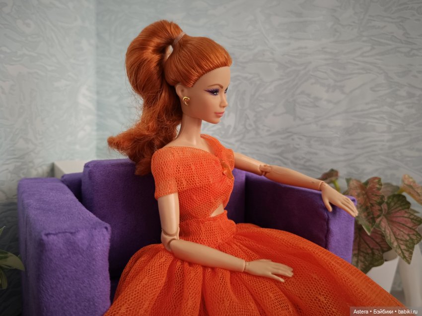 Фиолетовое кресло — Мебель для кукол и домиков: фото