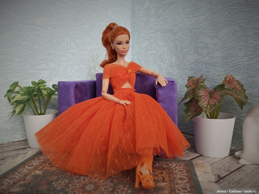 Фиолетовое кресло — Мебель для кукол и домиков: фото