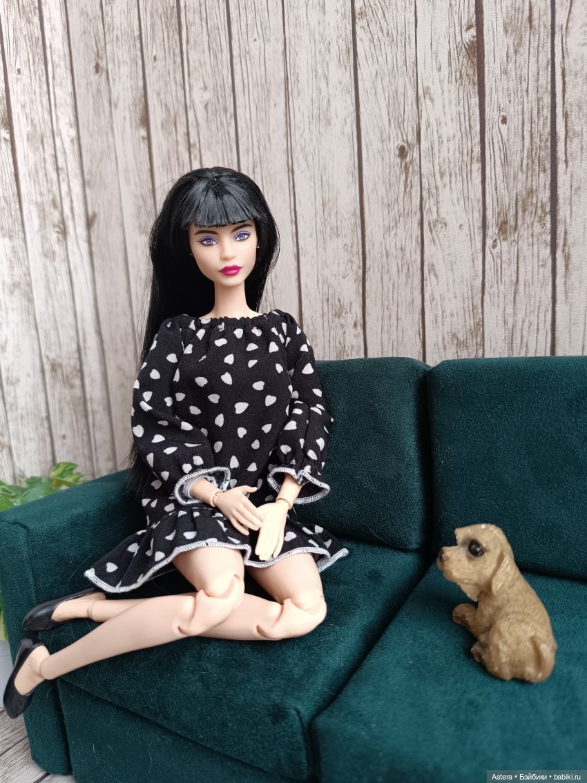 Зеленый диван — Мебель для кукол и домиков: фото