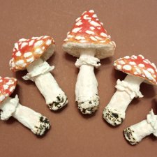 Мухоморчики из ваты