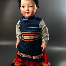 Антикварная пресс опилочная кукла