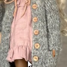 Вязаный кардиган для Руби Ред (37см)