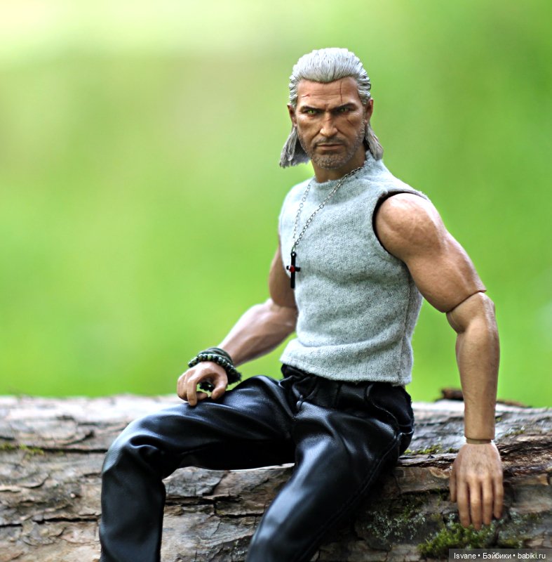 Моя коллекция. Кукольные мужчины: Эндрю "Бесяра" Пиктон. (Geralt of Rivia, the White Wolf Head Sculpt)