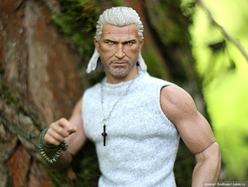 Моя коллекция. Кукольные мужчины: Эндрю "Бесяра" Пиктон. (Geralt of Rivia, the White Wolf Head Sculpt)