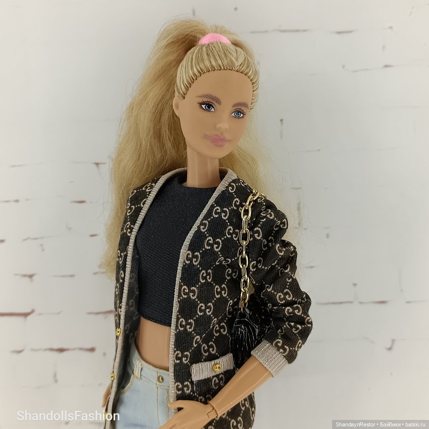 Кардиган на высокую Барби