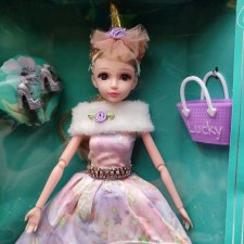 Кукла в наряде единорога шарнирная