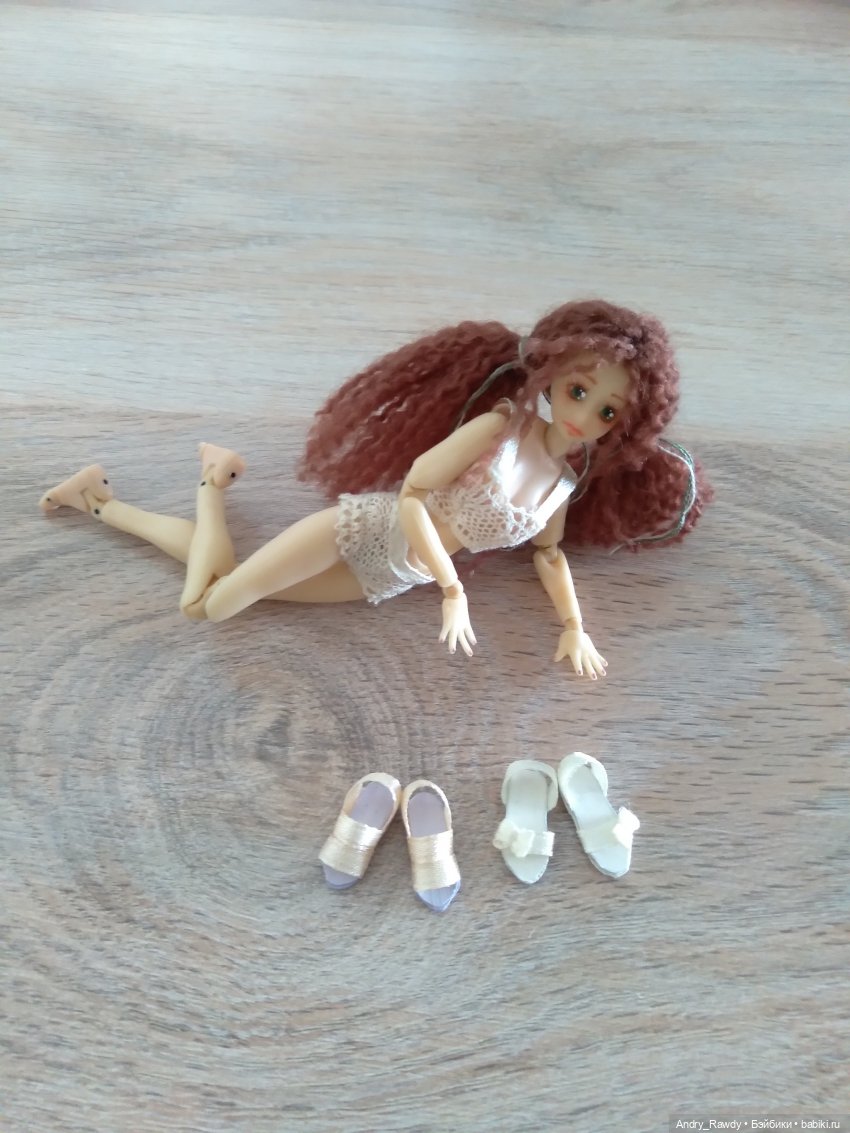 Как просто сделать босоножки кукле