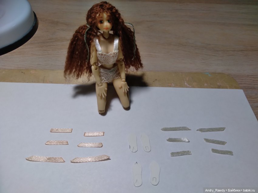 Как просто сделать босоножки кукле (фото 6)