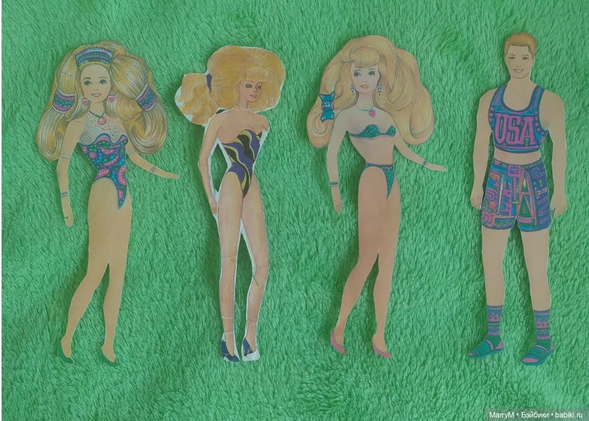 Бумажных куклы Барби 90-х годов из киоска «Роспечать»