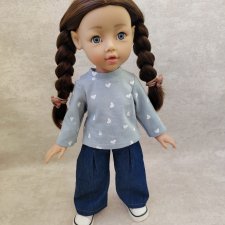 Лонгслив и джинсы на Gotz Little Kids 36 см