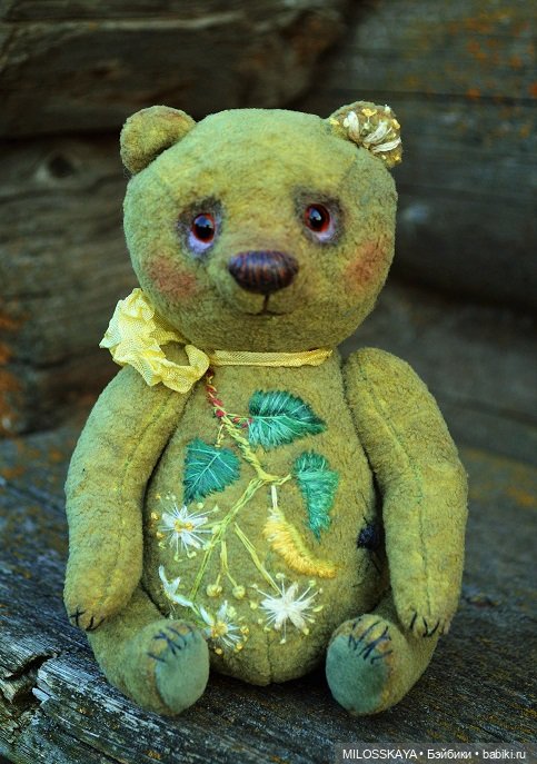 Мишки с вышивкой в свободной технике (фото 2)