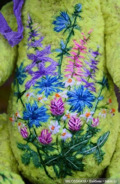 Мишки с вышивкой в свободной технике (фото 8)