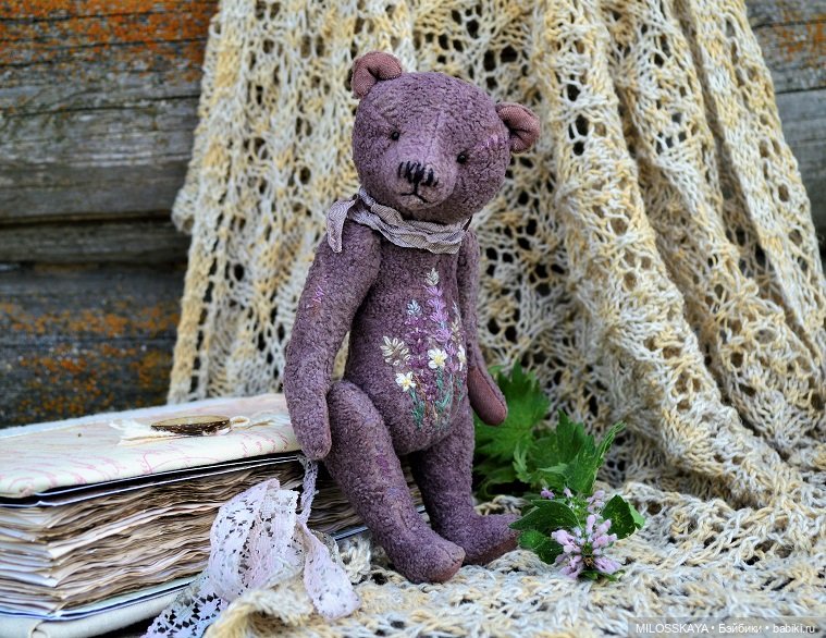 Мишки с вышивкой в свободной технике (фото 5)
