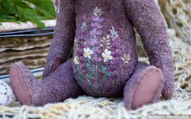 Мишки с вышивкой в свободной технике (фото 4)