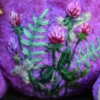 Мишки с вышивкой в свободной технике