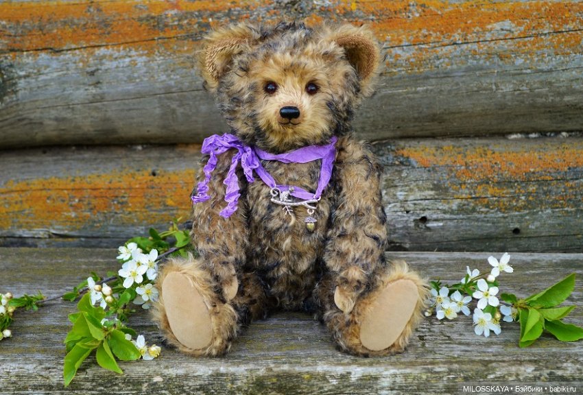 Мишки Тедди из биколорного мохера (фото 9)