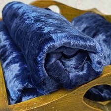 Плюш винтажный "Благородный синий"