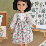 Одежда для куклы Паола Рейна - платье с нежным принтом