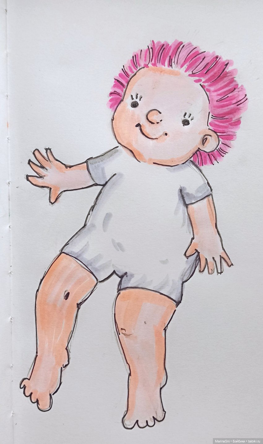 Ищу куклу с мягким телом и розовыми волосами