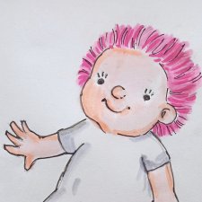 Ищу куклу с мягким телом и розовыми волосами