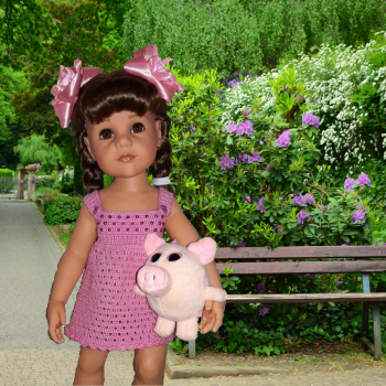 "Розовая нежность" Описание сарафана на Готц крючком