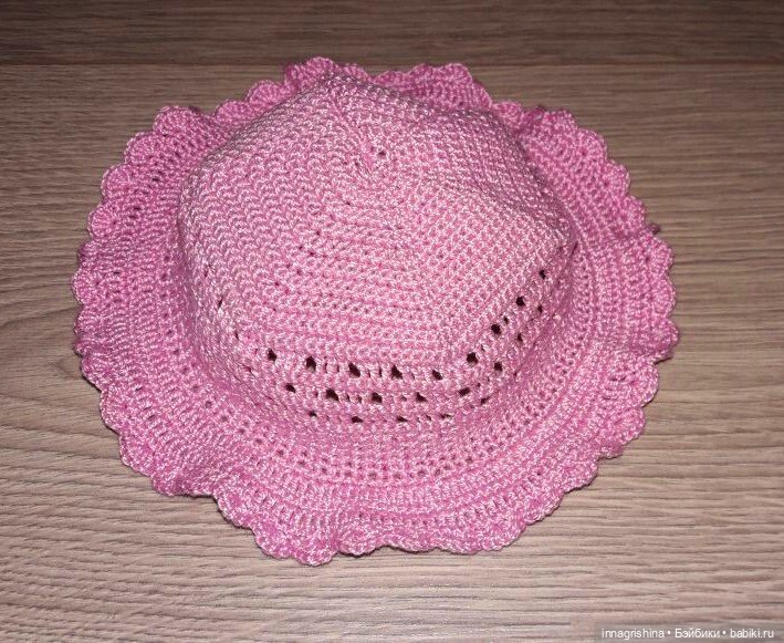 "Розовая нежность 2" Панамка для куклы Готц 50см (фото 6)