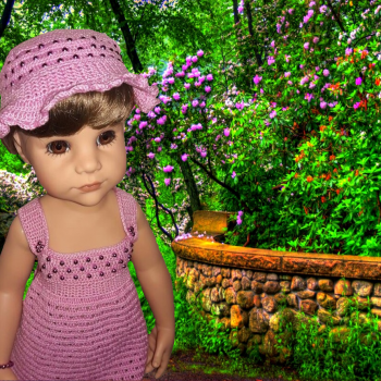"Розовая нежность 2" Панамка для куклы Готц 50см