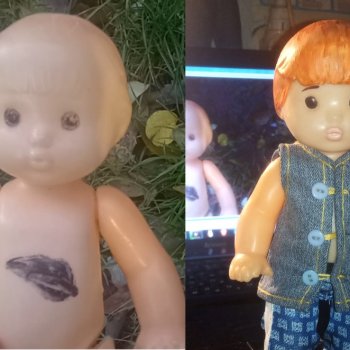 Нашла пупсика (маленький видосик)