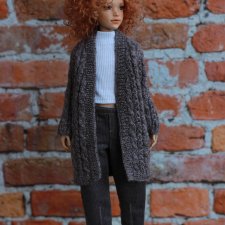 Продается вязаный кардиган для бжд кукол