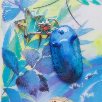 Морской слизняк брелок из самозастывающей глины🪼