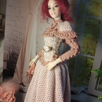 Дама с собачкой. Кукла БЖД bjd