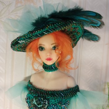 Изумрудное платье из коллекции Парадиз. Шляпа!