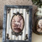 Картина в винтажном стиле «Кошечка»