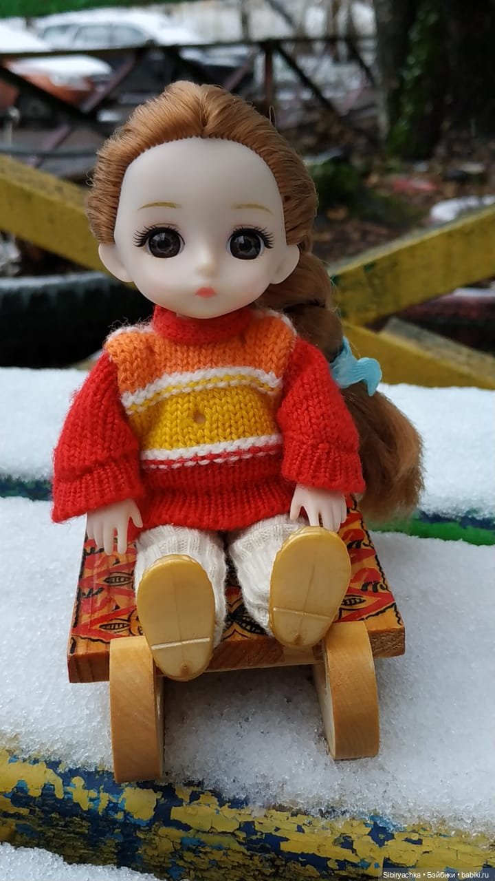 Леонид и Глаша радуются первому снегу (фото 5)