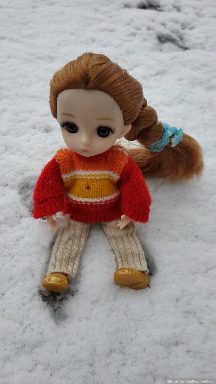 Леонид и Глаша радуются первому снегу (фото 3)