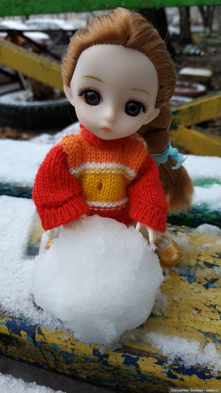 Леонид и Глаша радуются первому снегу (фото 10)