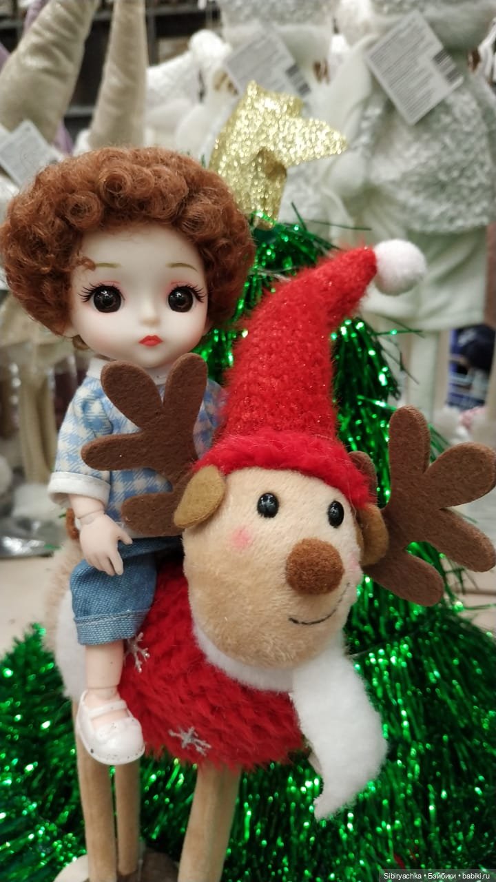 Василёк в новогоднем отделе в Ленте