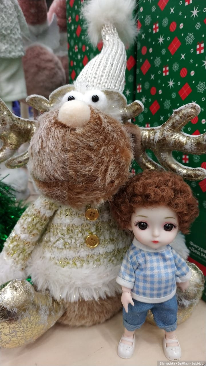 Василёк в новогоднем отделе в Ленте