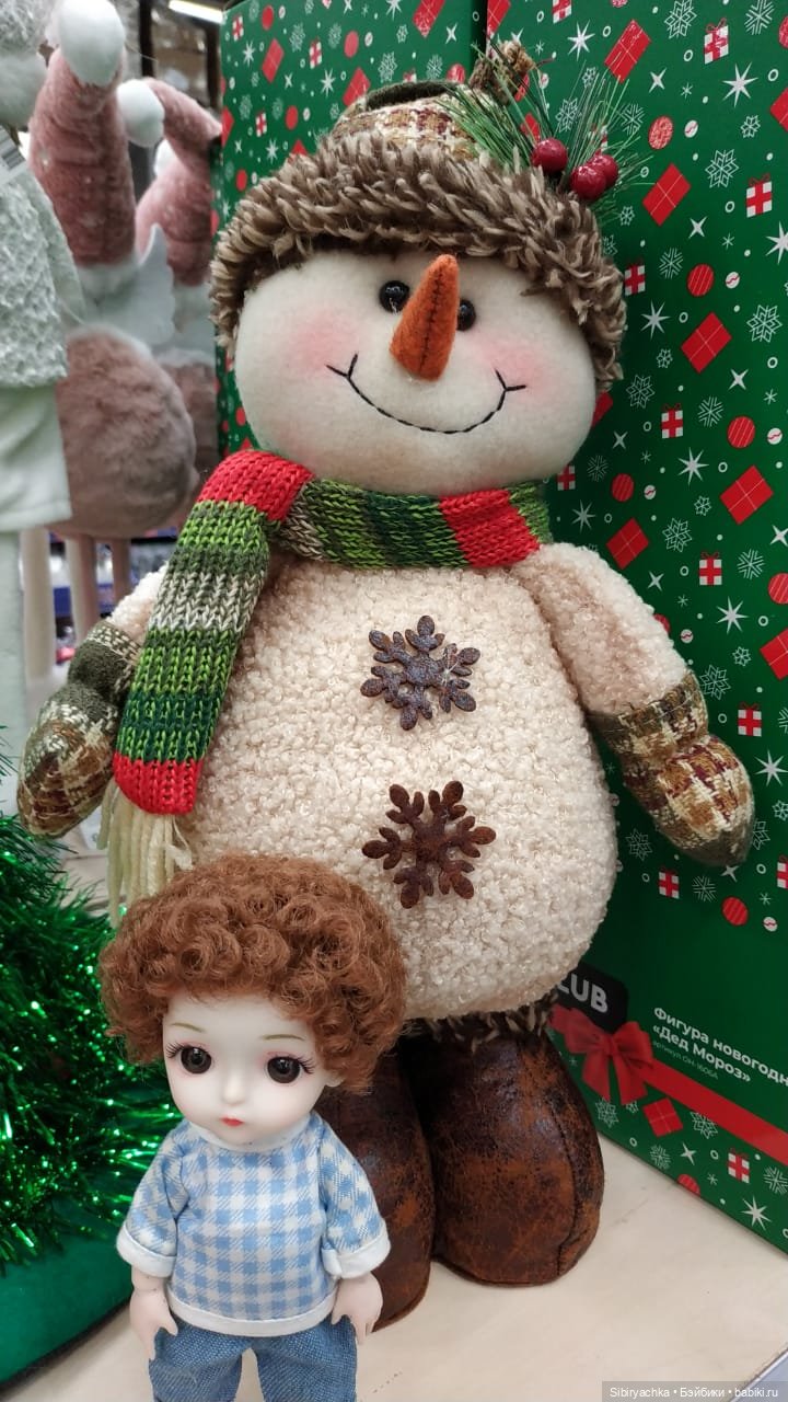 Василёк в новогоднем отделе в Ленте