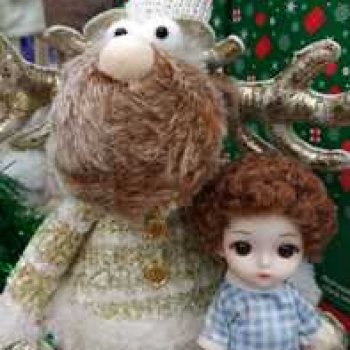 Василёк в новогоднем отделе в Ленте.