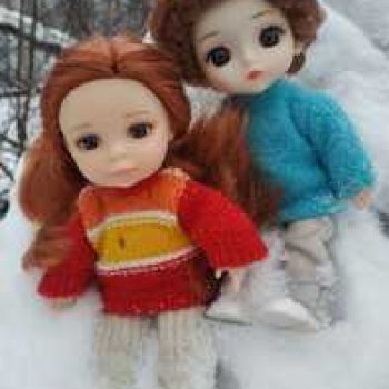 Прогулка Василька и Лизоньки в лесу.