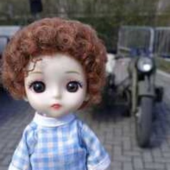 Василёк на выставке военной техники.