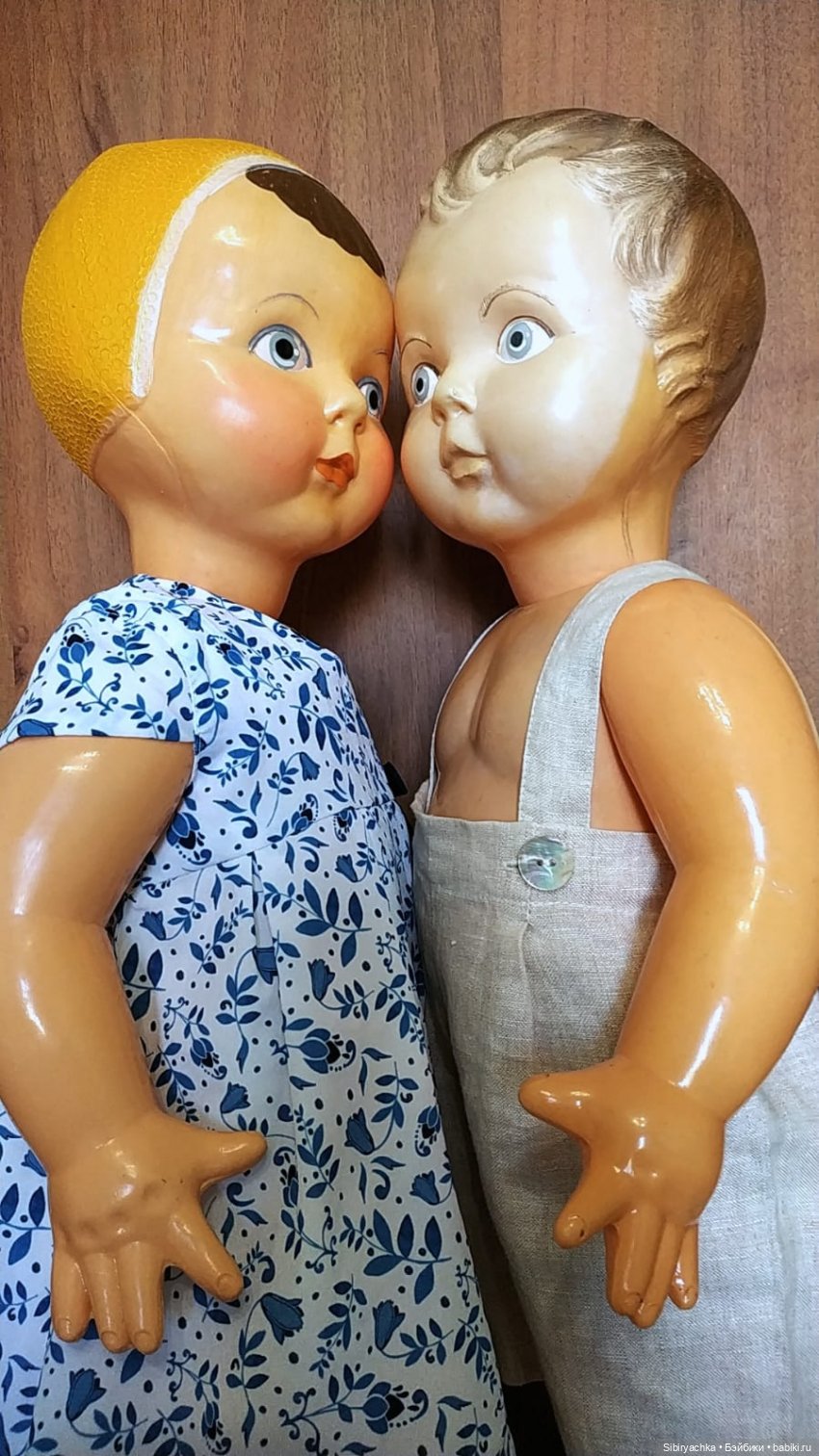 Брат и сестра из Шостки — Советские винтажные куклы (СССР): Ленигрушка