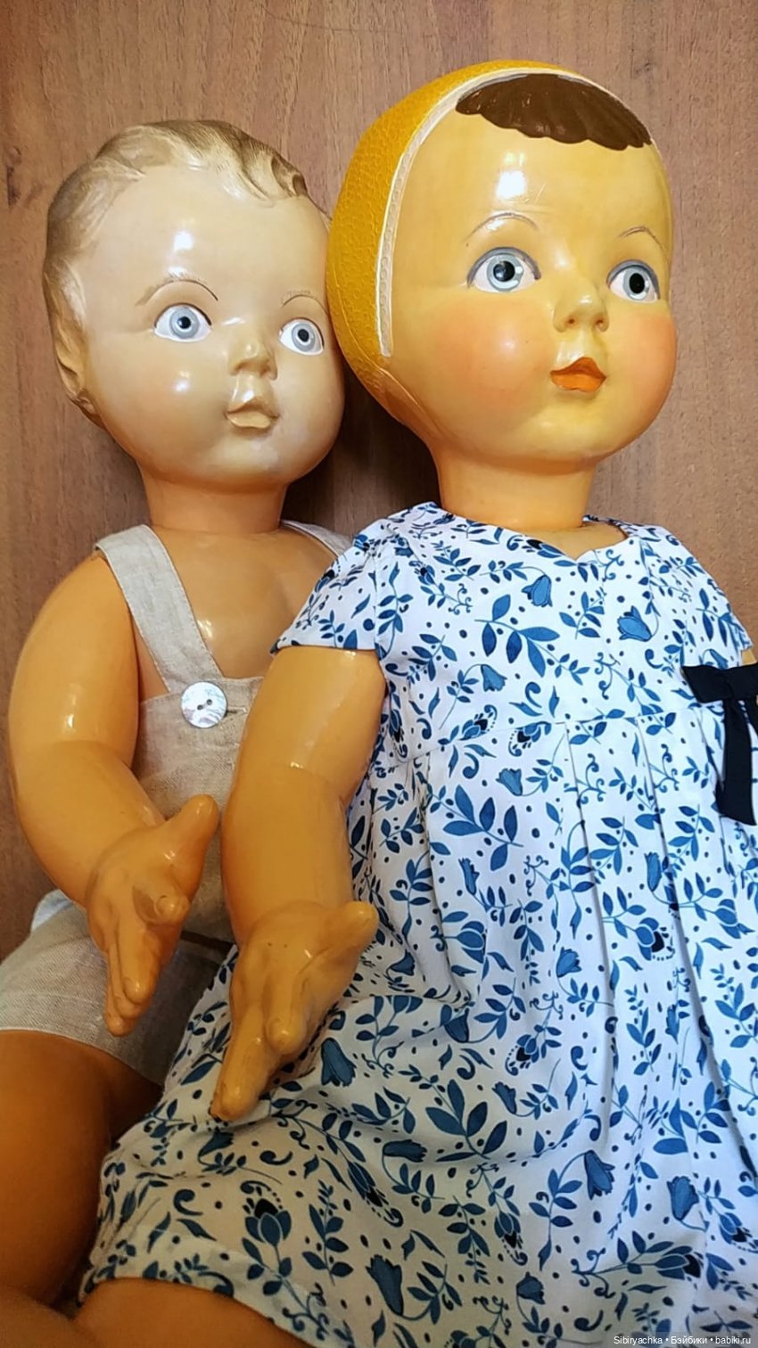 Брат и сестра из Шостки — Советские винтажные куклы (СССР): Ленигрушка