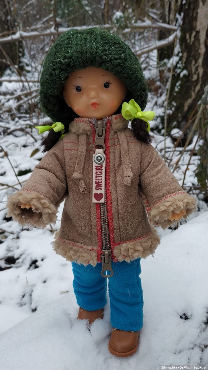 Новая дублёнка Юляшки. Первый ноябрьский снег. Прогулка в любимом лесу