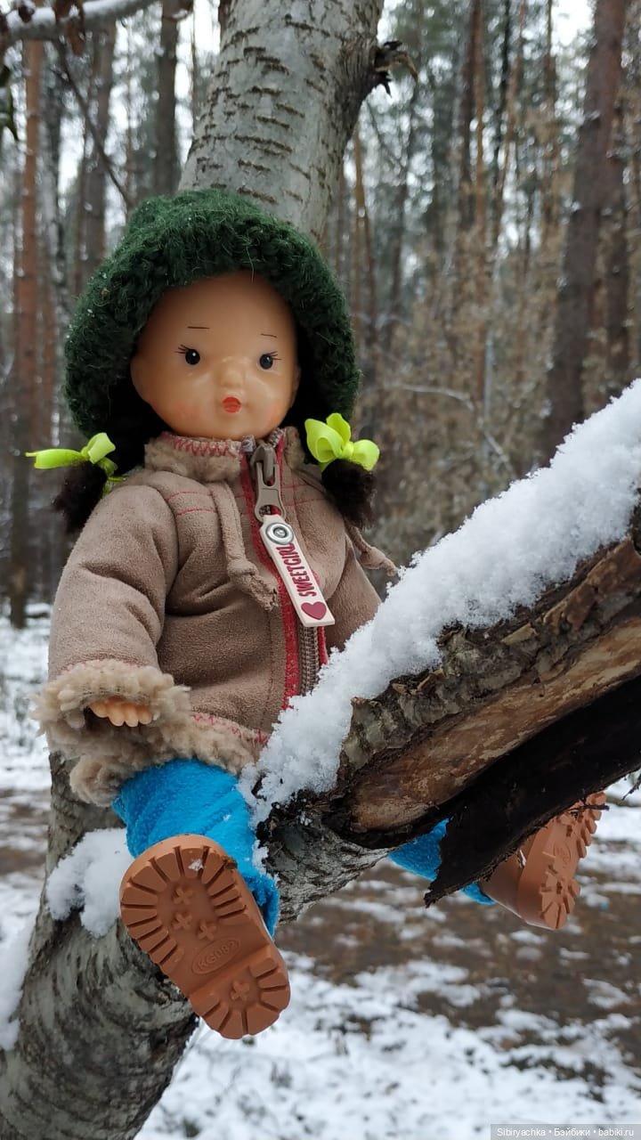 Новая дублёнка Юляшки. Первый ноябрьский снег. Прогулка в любимом лесу