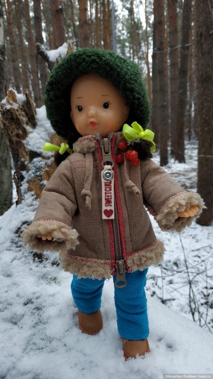 Новая дублёнка Юляшки. Первый ноябрьский снег. Прогулка в любимом лесу