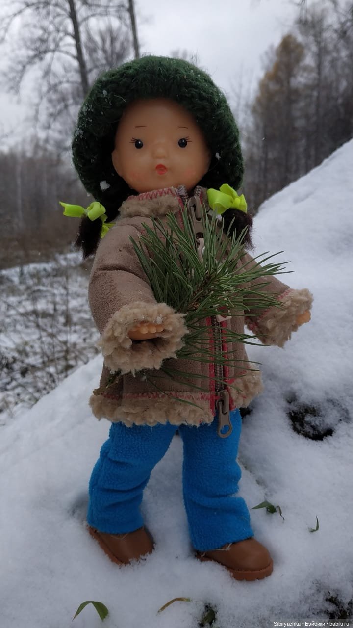 Новая дублёнка Юляшки. Первый ноябрьский снег. Прогулка в любимом лесу